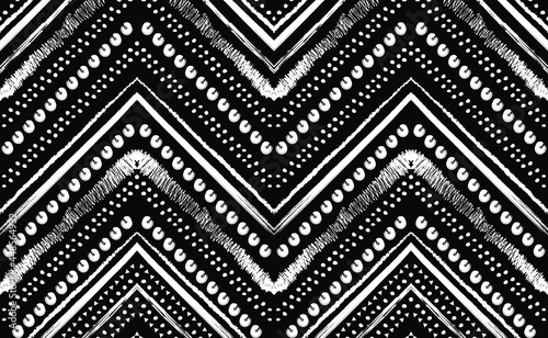 Geometric ethnic oriental seamless pattern traditional Design for background,carpet,wallpaper.clothing,wrapping,Batik fabric,Vector illustration.embroidery style - Sadu, sadou, sadow or sado