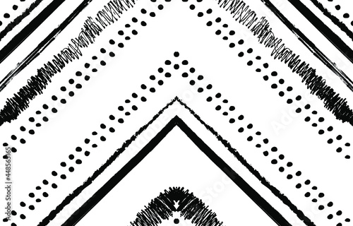 Geometric ethnic oriental seamless pattern traditional Design for background,carpet,wallpaper.clothing,wrapping,Batik fabric,Vector illustration.embroidery style - Sadu, sadou, sadow or sado