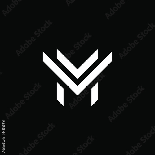 Initial letter MW logo vector design template