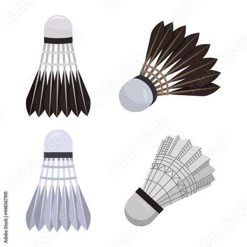 Vector illustration of a badminton shuttlecock.