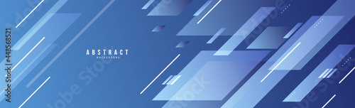 Abstract banner Colorful geometric background ,Multiple polygonal shapes overlap on a blue background, Modern background design for presentation design , illustration Vector EPS 10