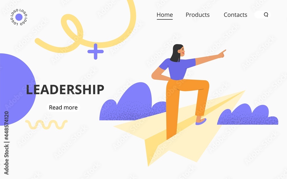 Concept of leadership. Flat vector illustration with business woman standing on a paper airplane. Career success, promotion, goal achievement.
Concept of leadership. Flat vector illustration with business woman standing on a paper airplane. Career success, promotion, goal achievement.