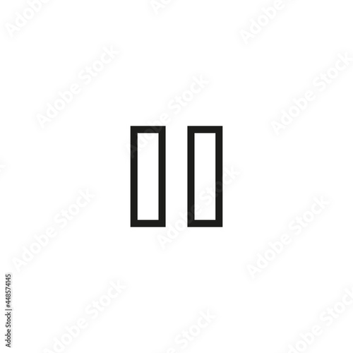 Pause icon design, isolated on white background. from multimedia icon collection. vector illustration