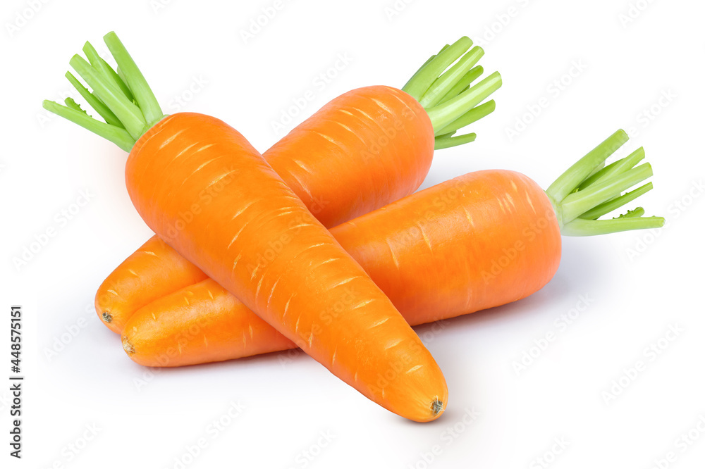 Obraz na płótnie carrots isolated on white background w salonie