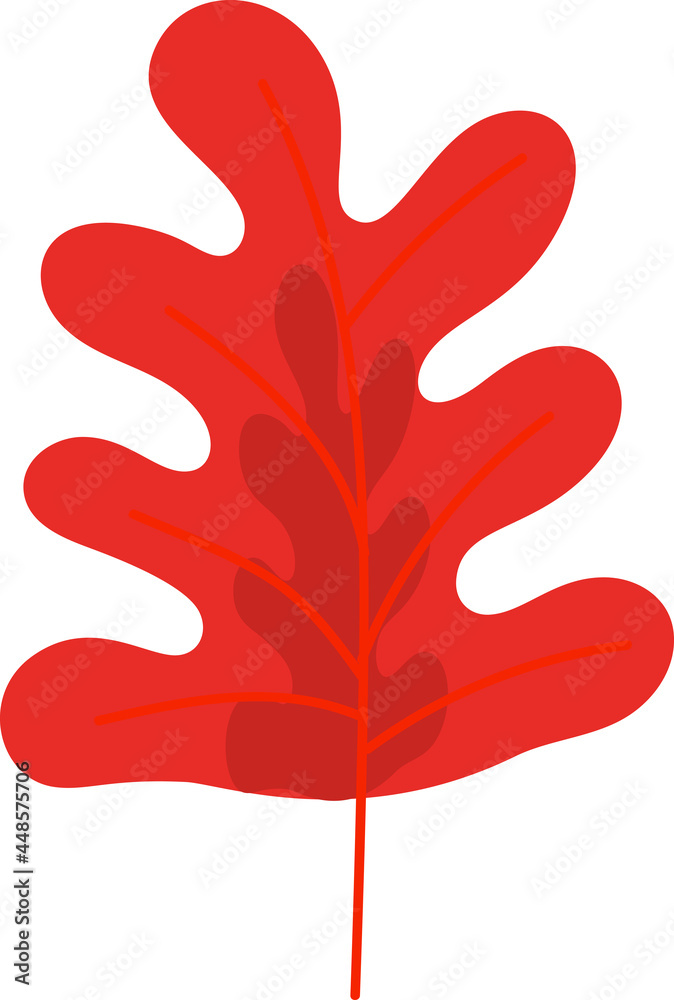 Obraz premium Tree dried red leaf environment nature vector