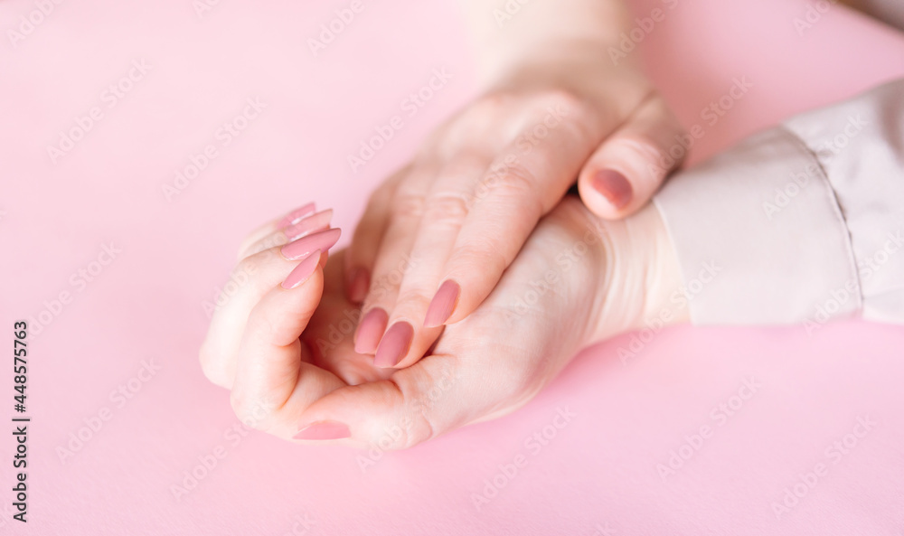 Beautiful female hands. Application Cream, Lotion. Spa and manicure concept. Soft skin, skin care concept. Beautiful female hands. Application Cream, Lotion. Spa and manicure concept. Soft skin, skin care concept.