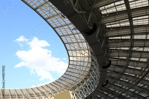 Top of football stadium