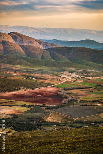 Portrait shot of calitzdorp and Buffelskloof village in western cape south africa photo