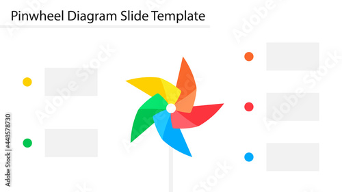 Pinwheel Diagram Slide Template. Clipart image