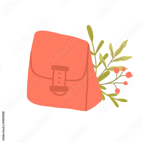 Reusable lunchbox. Sustainable kitchen and zero waste lifestyle. Eco living concept. Vector cartoon illustration