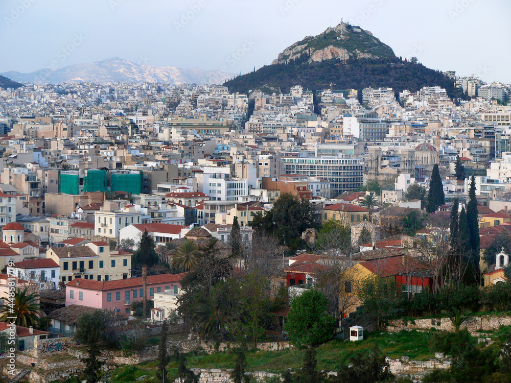 View point of buildingd Athens Cityscape Greece