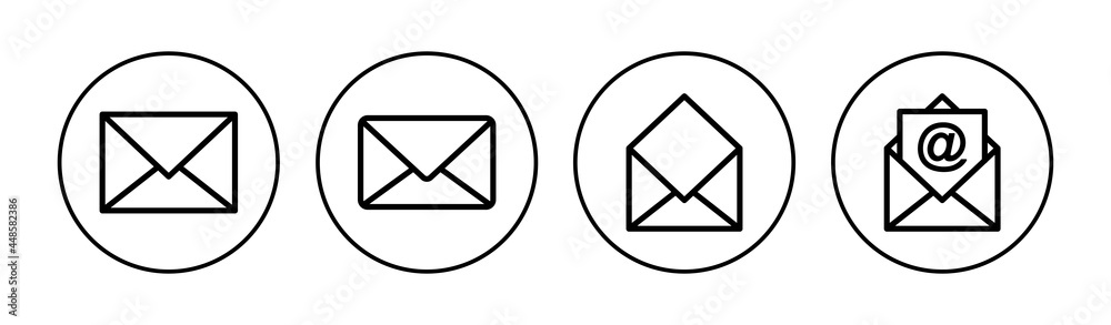 Mail icon set. email icon vector. E-mail icon. Envelope illustration Mail icon set. email icon vector. E-mail icon. Envelope illustration