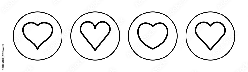 Love icon set. Heart icon vector. Like icon vector. Love icon set. Heart icon vector. Like icon vector.
