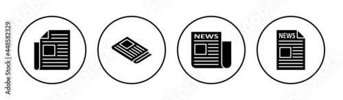 Newspaper icon set. news paper vector sign