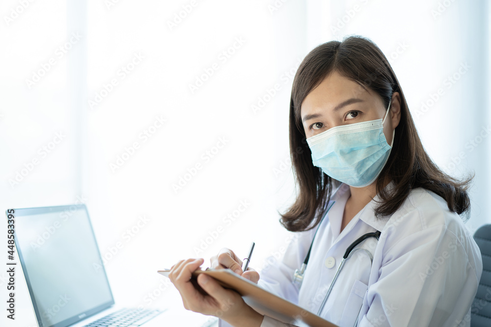 Doctor's portrait in office in hospital. Doctor's portrait in office in hospital.