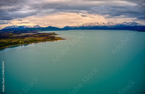 Aerial View of Skilak Lake, Alaska during Summer