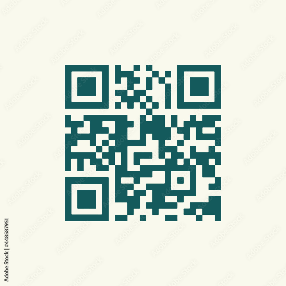 QR code vector illustration in flat style QR code vector illustration in flat style