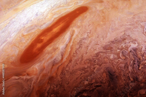 The surface of Jupiter. Elements of this image were furnished by NASA.