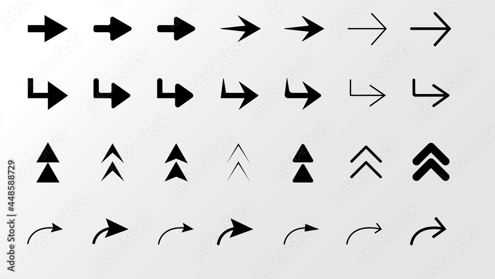 arrows collections vector in flat style
