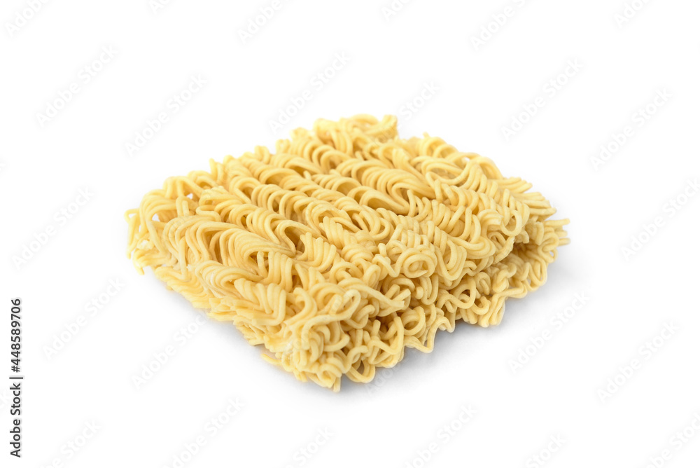 Dry instant noodles isolated on white background. Dry instant noodles isolated on white background.