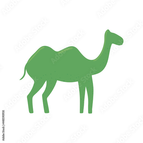 green silhouette camel
