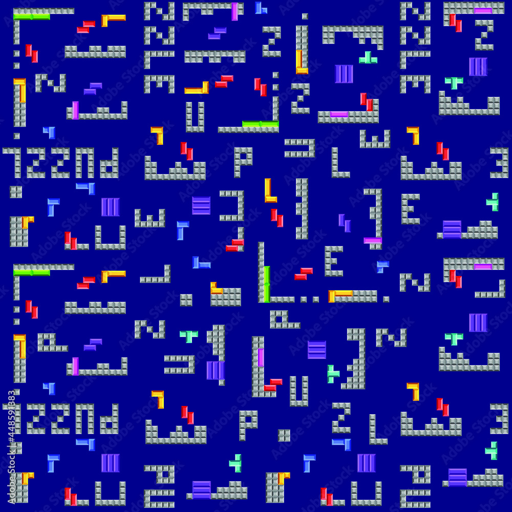 box puzzle seamless pattern