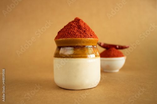 Indian Traditional Bowl Chilli POwder 