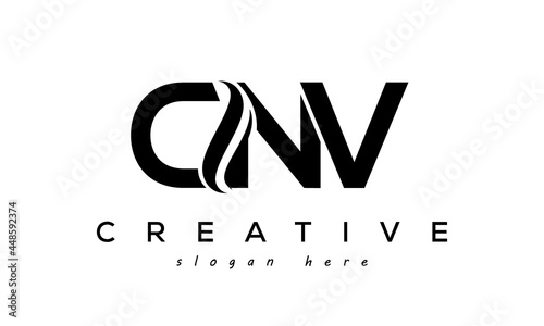 Letter CNV creative logo design vector	 photo