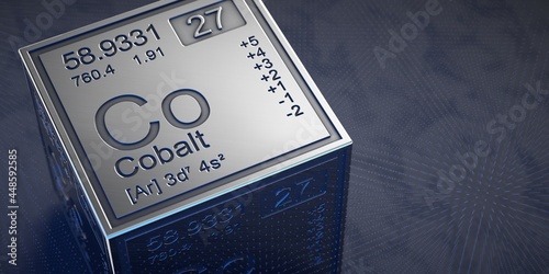 Foto Cobalt. Element 27 of the periodic table of chemical elements.