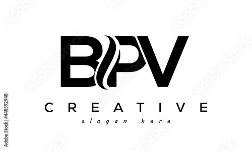 Letter BPV creative logo design vector	 photo