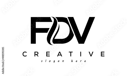 Letter FDV creative logo design vector	 photo