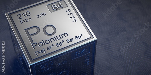 Εκτύπωση καμβά Polonium. Element 84 of the periodic table of chemical elements.