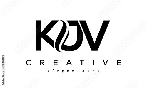  Letter KJV creative logo design vector	 photo