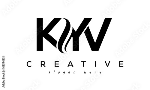  Letter KYV creative logo design vector	 photo