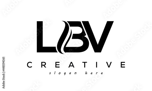  Letter LBV creative logo design vector	 photo