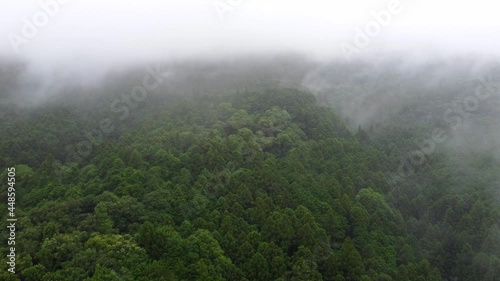 A drone that turns right in the fog