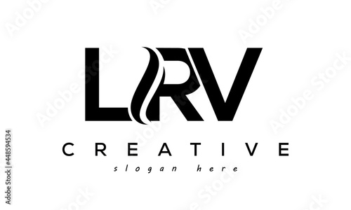  Letter LRV creative logo design vector	 photo