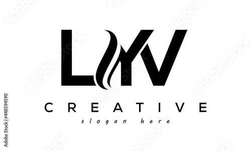  Letter LYV creative logo design vector	 photo