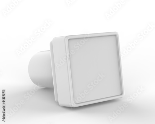 Obraz na płótnie Blank plastic kids stamper toy template, 3d render illustration.