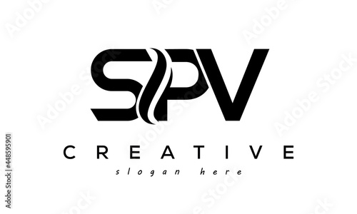 Letter SPV creative logo design vector	 photo