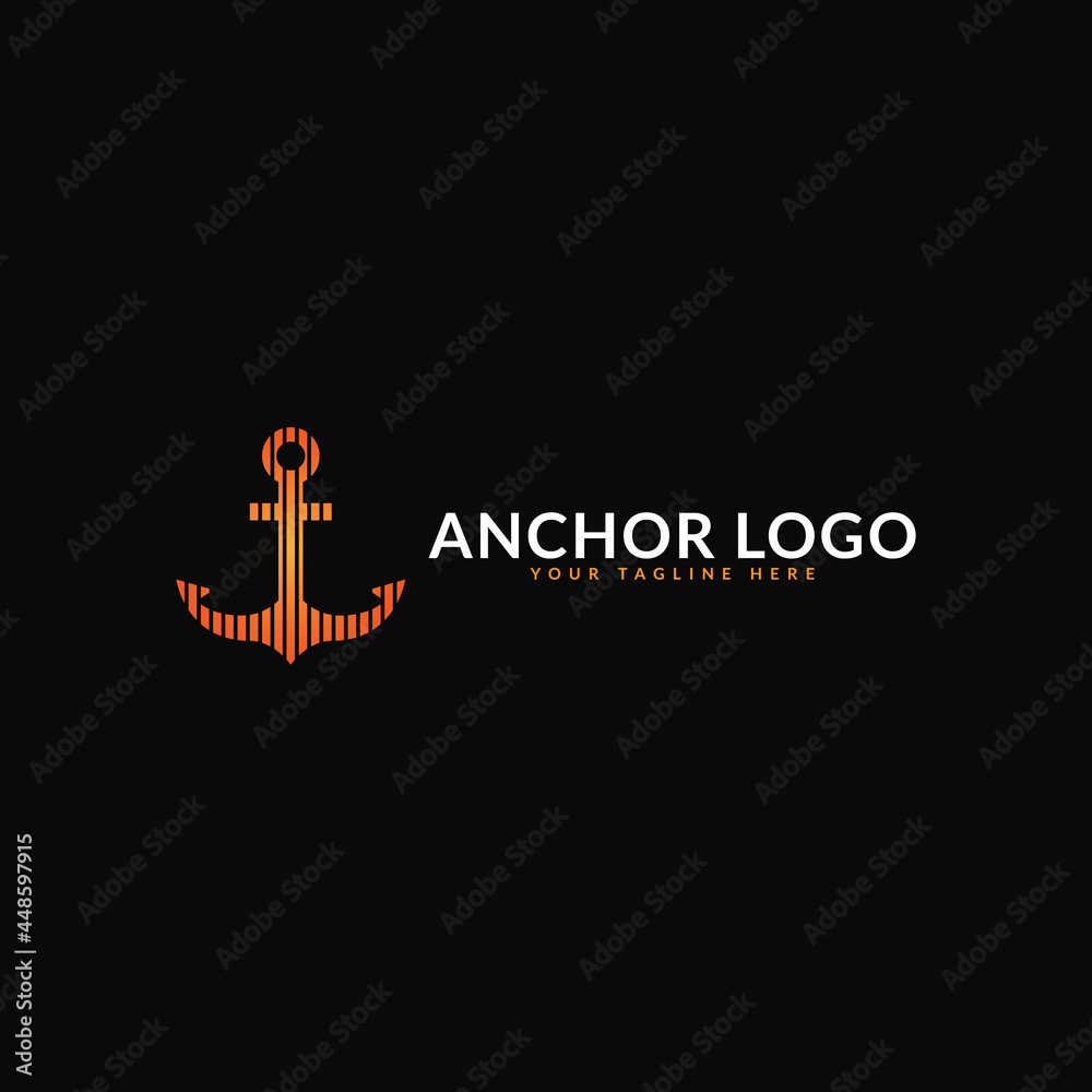 logo design vector anchor logo template logo design vector anchor logo template