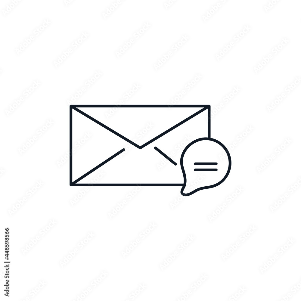 Mail thin line icon stock illustration. Simple Set of Email Line Icons. Message Mail thin line icon stock illustration. Simple Set of Email Line Icons. Message