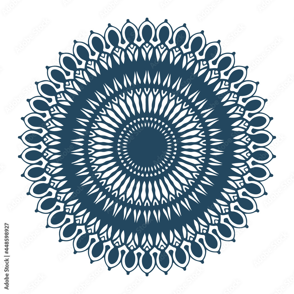 Monochrome mandala isolated on white background Monochrome mandala isolated on white background