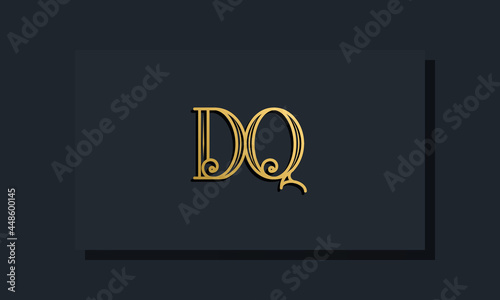 Minimal Inline style Initial DQ logo.