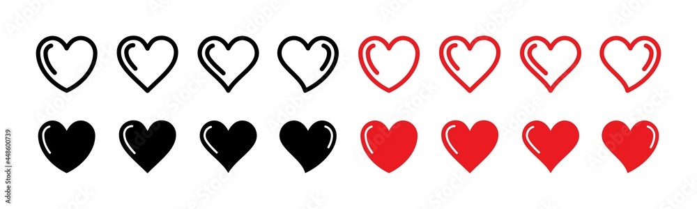 Vector graphic of love icon collection