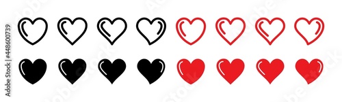 Vector graphic of love icon collection