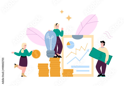 Crowdfunding investment for support of business ideas and projects entrepreneurs