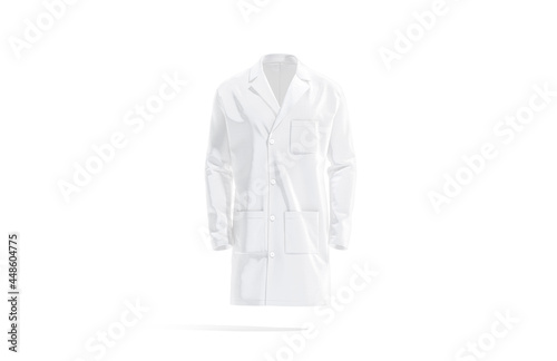 Fotografija Blank white medical lab coat mockup, front view