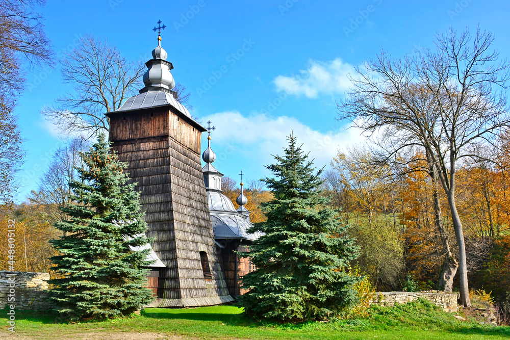 Wooden orthodox church in Chyrowa village near Jaslo, Low Beskids (Beskid Niski), Poland Wooden orthodox church in Chyrowa village near Jaslo, Low Beskids (Beskid Niski), Poland
