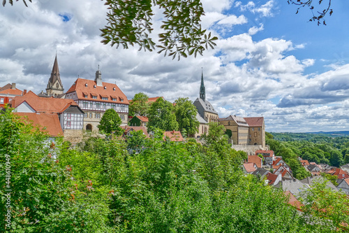 Blick vom Aussichtspunkt auf die historische Altstadt von Warburg